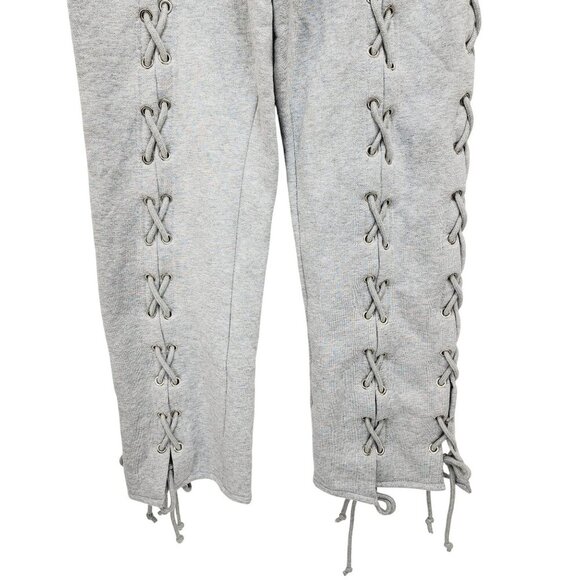 Luxe Allure Lace-Up Grey Womens Sweatpants Size XL - Picture 8 of 13